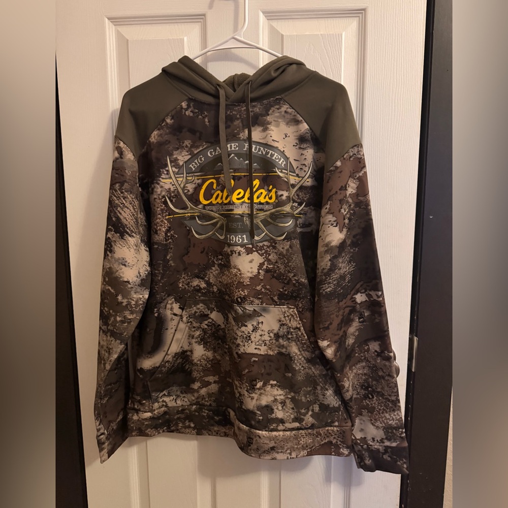 Cabela's Olive and Brown Camouflage Hoodie